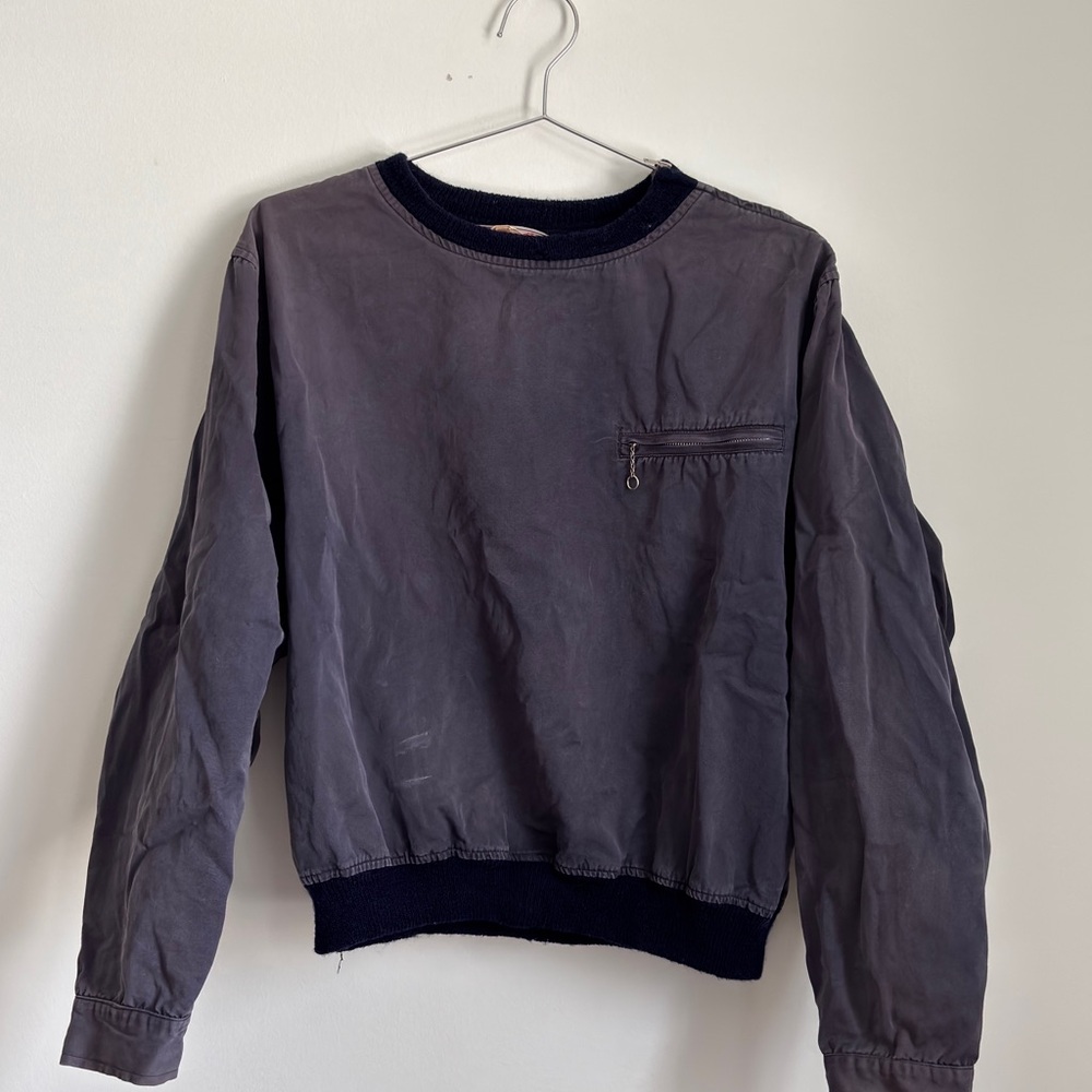 1950s VINTAGE pullover sweater long sleeve top with zippers